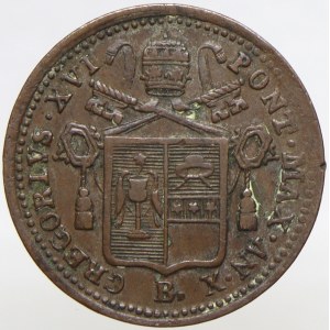 ½ baiocco 1840 B, rok X. KM-1319