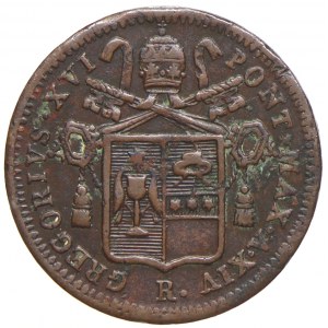 ½ baiocco 1844 R, rok XIV. KM-1319