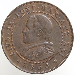2 soldi 1866 R, rok XXI