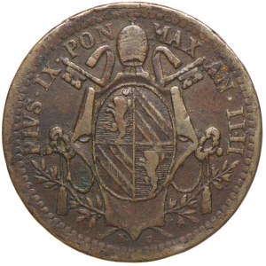 ½ baiocco 1849 R, rok IIII
