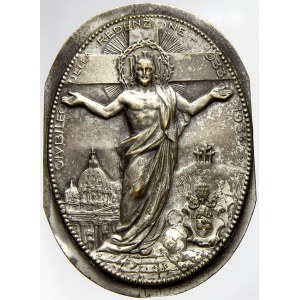Jubileum vykoupení r. 1933/1934. Jednostr. bronz postř. 48,6 x 35,4 mm, dutá ražba