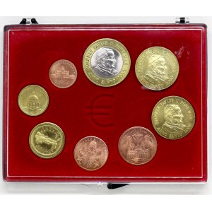 Jan Pavel II. (1978-2005). Sběratelské návrhy € mincí 2000 „ECCO L'EURO“, hodnoty 1 €, 2x 50 c...