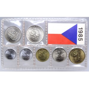 Sada oběhových mincí ČSSR 1985