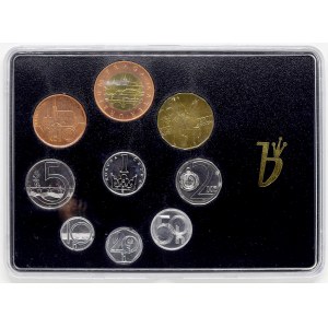 Sada oběhových mincí ČR 1993 (Hamburg, Winnipeg, Jablonec), orig. obal