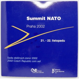 Sada oběhových mincí ČR 2002, emise ČNB - NATO, orig. obal