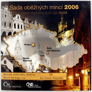 Sada oběhových mincí ČR 2006 UNESCO, orig. obal