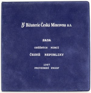 Sada oběhových mincí ČR 1997, sametový obal