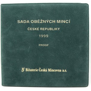 Sada oběhových mincí ČR 1999, sametový obal