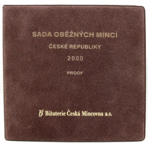 Sada oběhových mincí ČR 2000, sametový obal