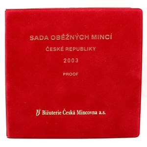 Sada oběhových mincí ČR 2003, sametový obal