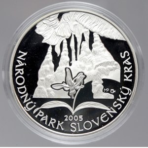 500 Sk 2005 Slovenský kras, certifikát, na etui nalepena ručně psaná popiska
