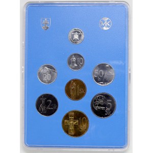 Sada oběhových mincí SR 1995 (10 hal. až 10 Ks + žeton), orig. obal