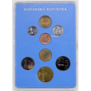 Sada oběhových mincí SR 1996 (10 hal. až 10 Ks + žeton), orig. obal