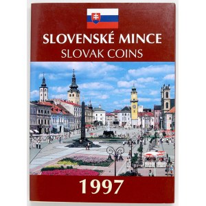 Sada oběhových mincí SR 1997 (10 hal. až 10 Ks + žeton), orig. obal