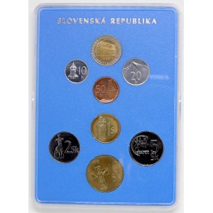 Sada oběhových mincí SR 1999 (10 hal. až 10 Ks + žeton), orig. obal