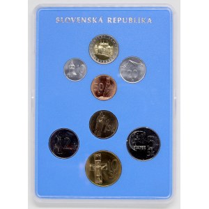 Sada oběhových mincí SR 2002 (10 hal. až 10 Ks + žeton), orig. obal