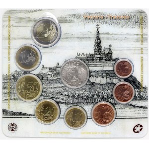 Sada oběhových mincí SR 2011 (1 c. až 2 € + žeton), verze Ponitrie, orig. obal