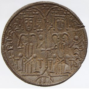 Béla III. (1172-96). Cu mince byzanského typu. Husz.-jako 72. n. škr.