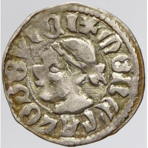 Ludvík I. (1342-82). Denár b.l. z let 1373-82. Husz.-547