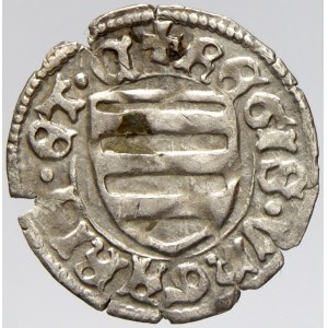 Zikmund (1387-1437). Denár b.l. Husz.-578. naprasklé hrany