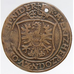 Ferdinand I. Početní groš b.l. z let 1556 - 1559 Vídeň. Prokisch-A.3/1/23. dírka, nedor.