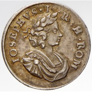 Malý žeton ke korunovaci na římského krále v Augsburku 26.1.1690 b.l. Portrét krále, opis ...