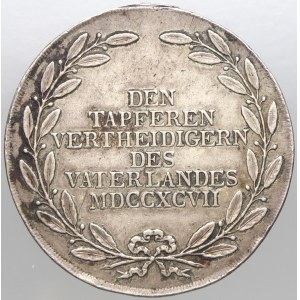 Medaile za statečnost pro tyrolský kontingent 1797. Portrét, opis / ve věnci nápis. Sign. Wirth. Ag (17,47 g) 39 mm...