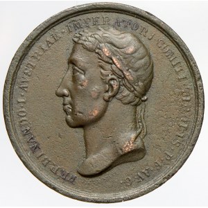 Medaile na počest Tyrolska a návštěvu v Innsbrucku 1838. Portrét, titulatura / pětiřádkový nápis. Sign. Putinati...