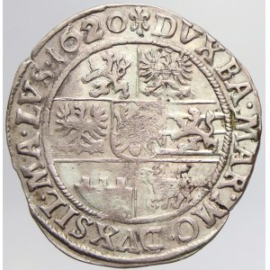 24 krejcar 1620 Praha - Škréta (zn. mincm. volně, chyba v opisu FRI Ɑ ERICUS Ɑ GBO). MKČ-658.  dr. vada stř...