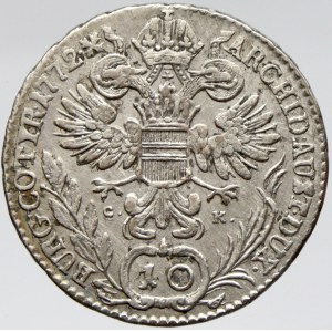 10 krejcar 1772 C. K. Nov.-89
