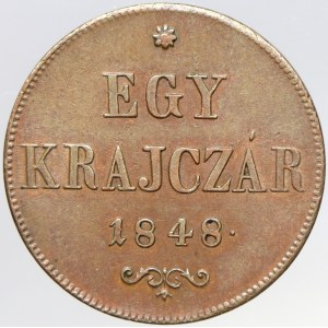 1 (egy) krejcar 1848
