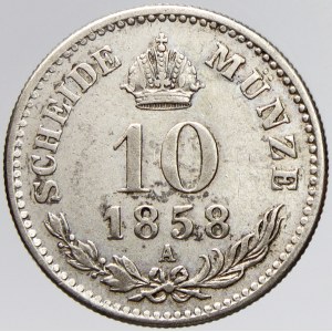 10 krejcar 1858 A Scheide Münze