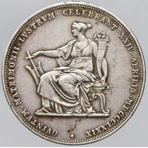 2 zlatník 1879 stříbrná svatba.  m. o.