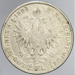 2 zlatník 1884.  m. o.