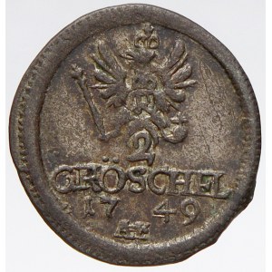 Prusko. 2 groš 1749 AE. KM-921
