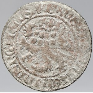 Sasko - Míšeň. Friedrich II. (1428-64). Míšeňský kopový groš (1,41 g), minc. Freiberg. Krug-749/3