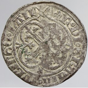 Sasko - Míšeň. Míšeňský mečový groš (2,08 g), minc. Lipsko, var. kroužek za zády lva