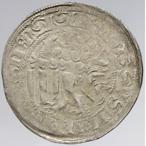 Sasko - Míšeň. Friedrich II. a Margaretha. Míšeňský mečový groš (2,43 g), minc. Colditz