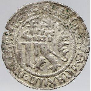 Sasko - Míšeň. Friedrich II. a Wilhelm III. Míšeňský štítový groš (2,32 g), minc. Freiberg