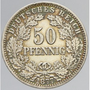 Drobné mince císařství. 50 pf. 1877 A
