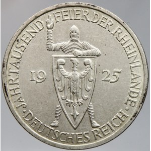 Výmarská republika. 5 RM 1925 F 1000 let Porýní