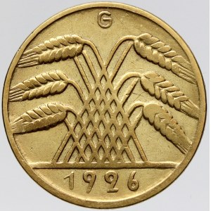 Výmarská republika. 10 rpf. 1926 G