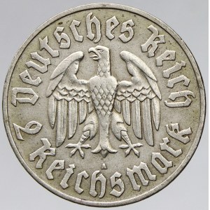 III. říše. 2 RM 1933 A Luther. KM-79