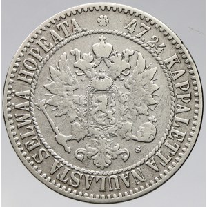 Finsko pod Ruskem. 2 markkaa 1865 S. KM-7.1. n. hr.