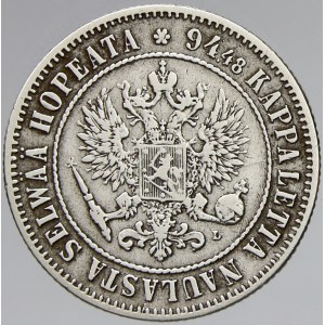 Finsko pod Ruskem. 1 markkaa 1890 L. KM-3.2