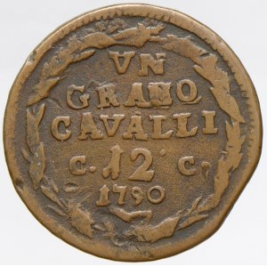 Itálie - Neapol a Sicílie. Grano - 12 caralli 1790 C-C