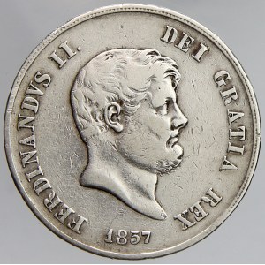 Itálie - Neapol a Sicílie. Ferdinand II. (1830-59). 120 grana 1857. KM-153c. dr. hry