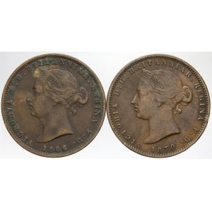 Normanské ostrovy - Jersey. 1/13 shilling 1866, 1870. KM-5