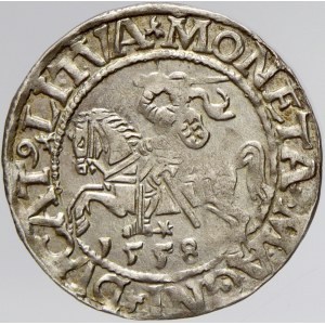 Polsko. Zikmund II. August. ½ gorš 1558 pro Litvu. nedor.