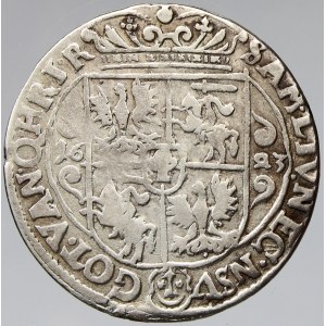 Polsko. Zikmund III. (1587-1632). Ort (¼ tolar) 1623 Bydhošť. dr. škr., oprav. st. po o.